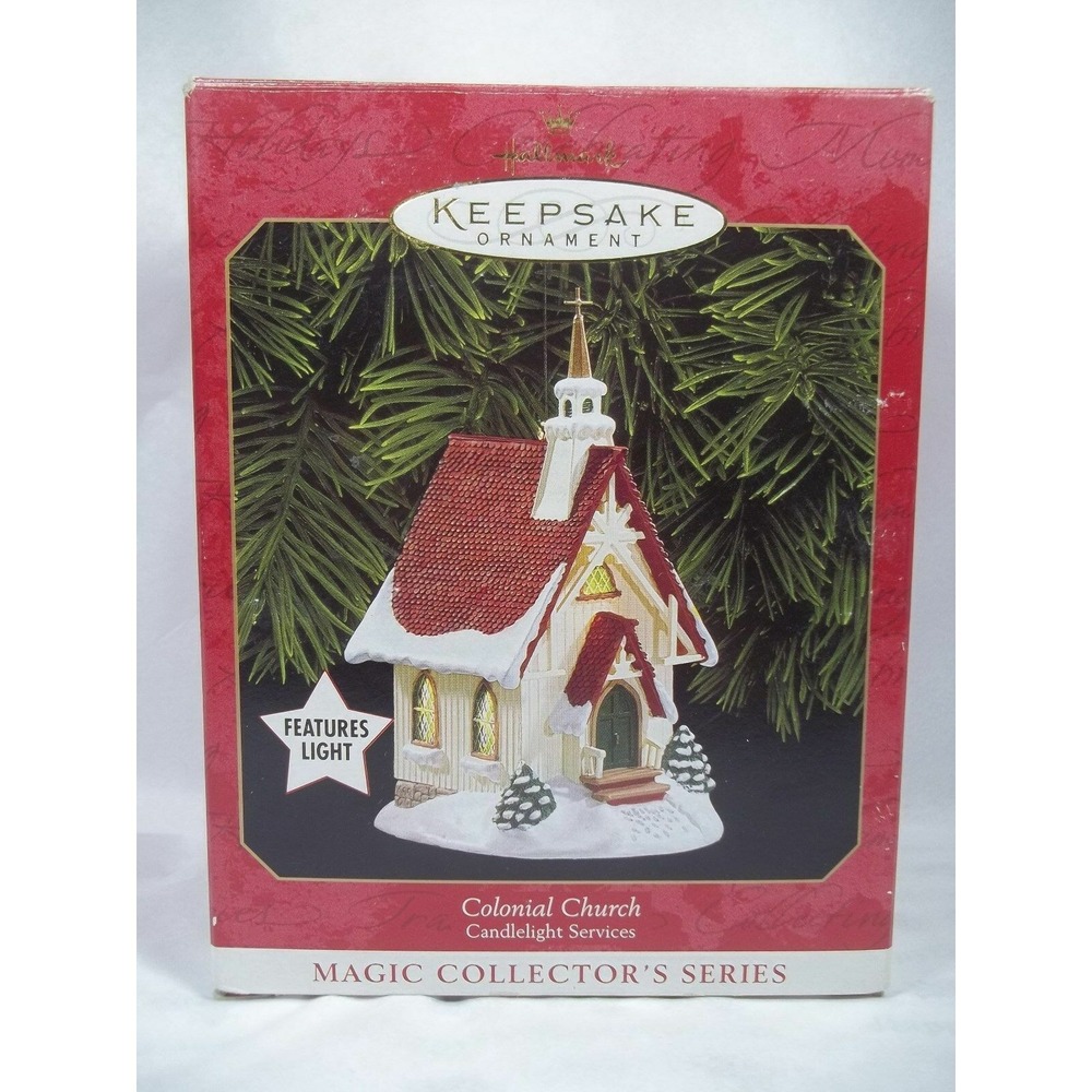 Hallmark 1999 Candlelight Services 2nd Colonial Church Magic Ornament #